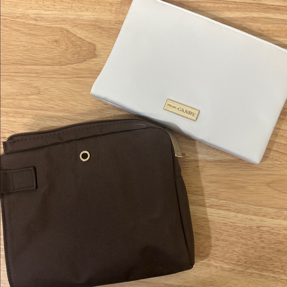 PRADA CANDY & BVLGARI Beauty Pouches Bundle